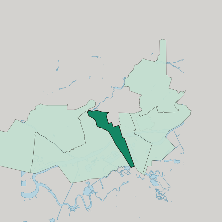 Map showing Leninskyi Raion — In Rostov-on-Don