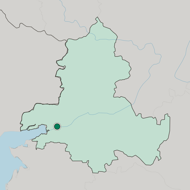 Map showing Rostov-on-Don — In Rostov Oblast