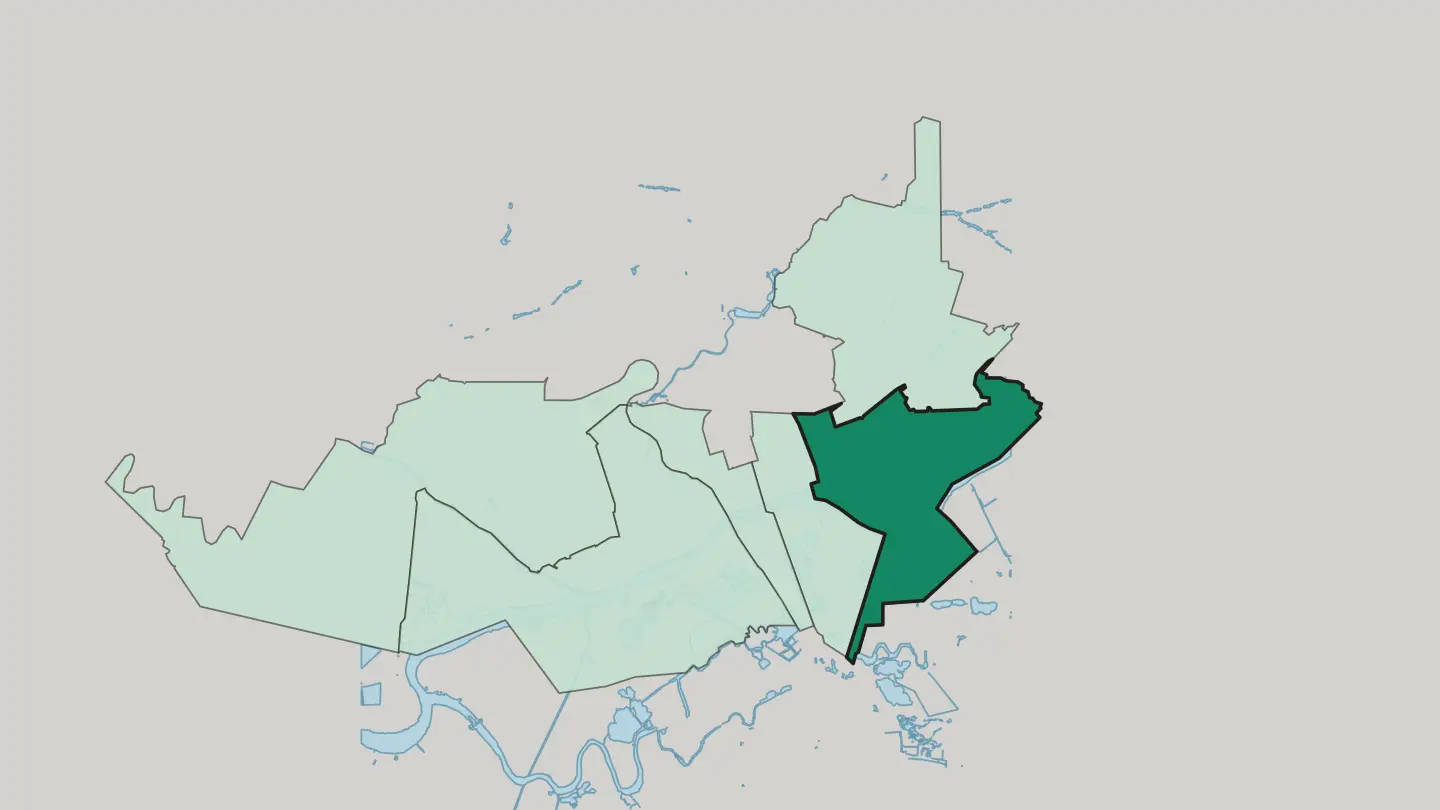 Map of Proletarsky District in Rostov-on-Don