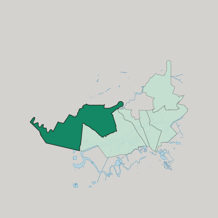 Map showing Sovetskiy rayon of Rostov-on-Don — In Rostov-on-Don
