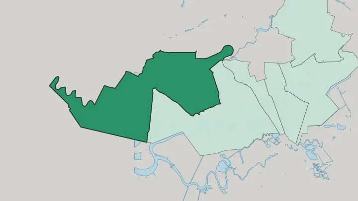 Map of Sovetskiy rayon of Rostov-on-Don in Rostov-on-Don