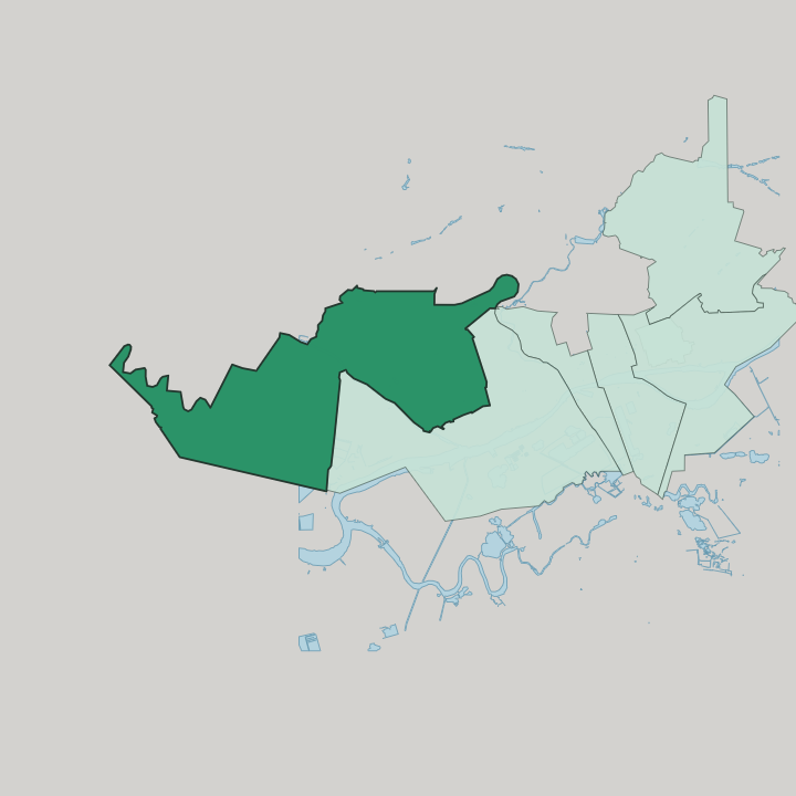 Map showing Sovetskiy rayon of Rostov-on-Don — In Rostov-on-Don