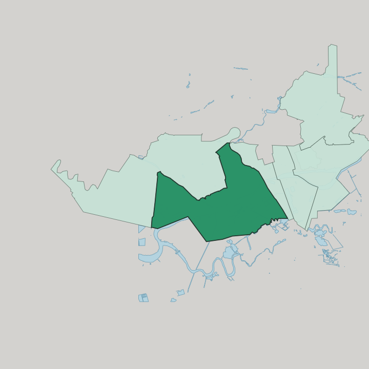 Map showing Zhelenodorozhny District — In Rostov-on-Don