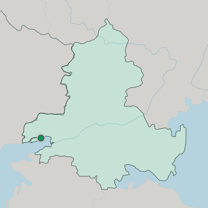 Map showing Taganrog — In Rostov Oblast