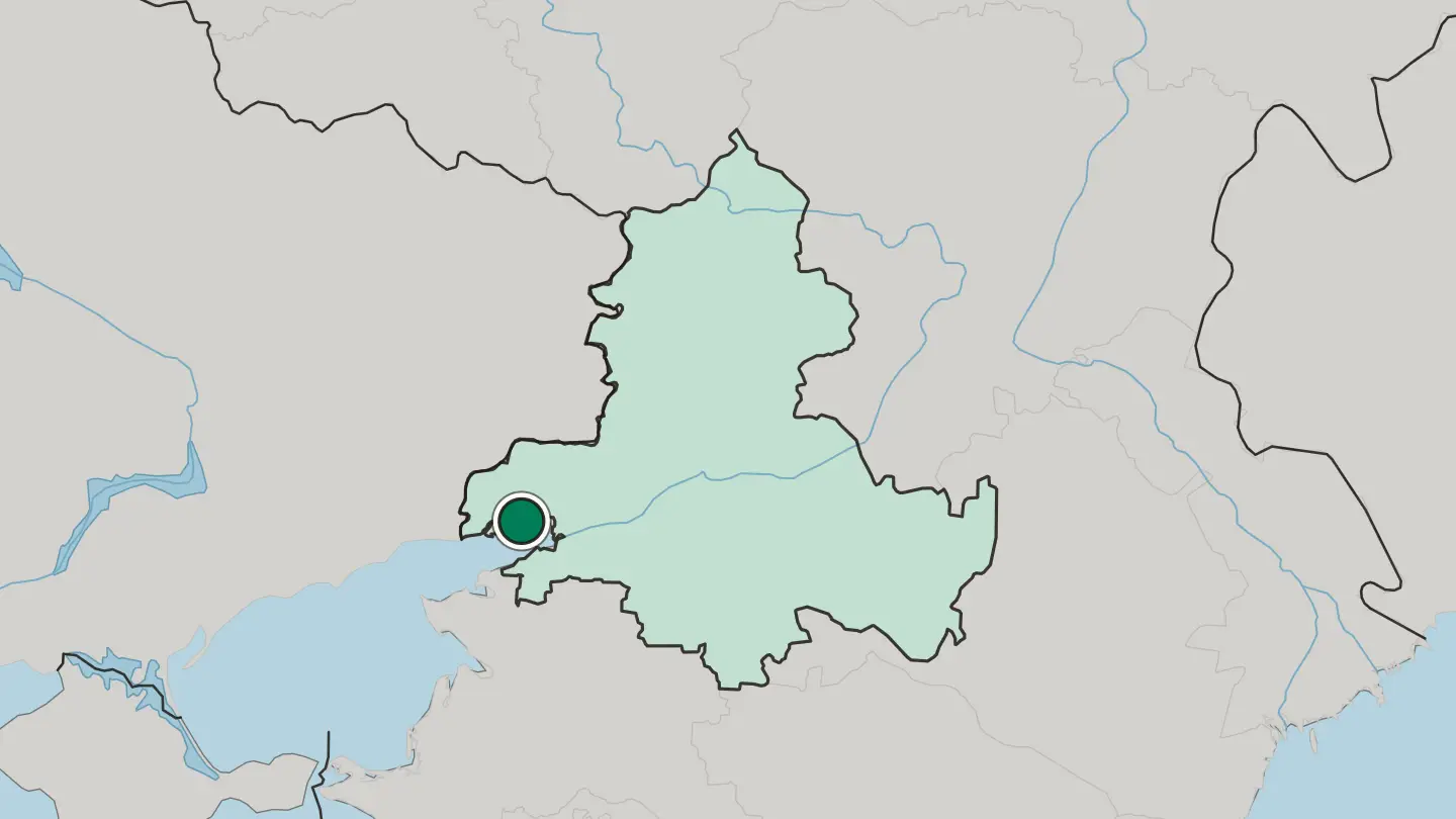 Map of Taganrog in Russia