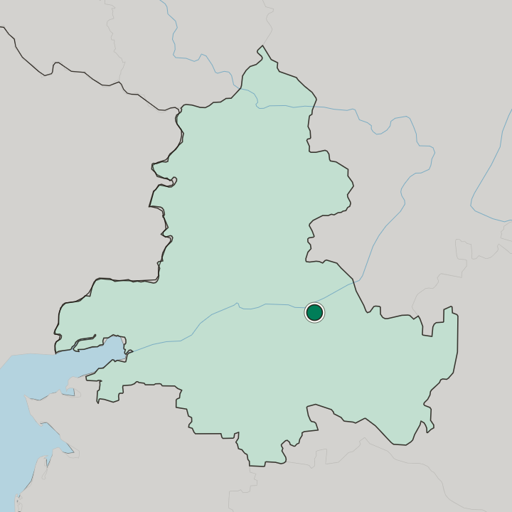 Map showing Volgodonsk — In Rostov Oblast