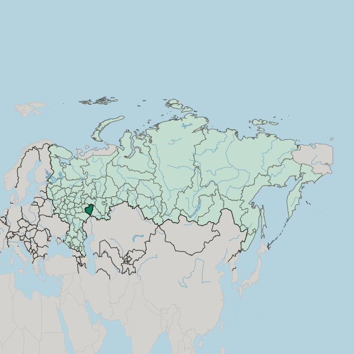 Map showing Samara Oblast — In Russia