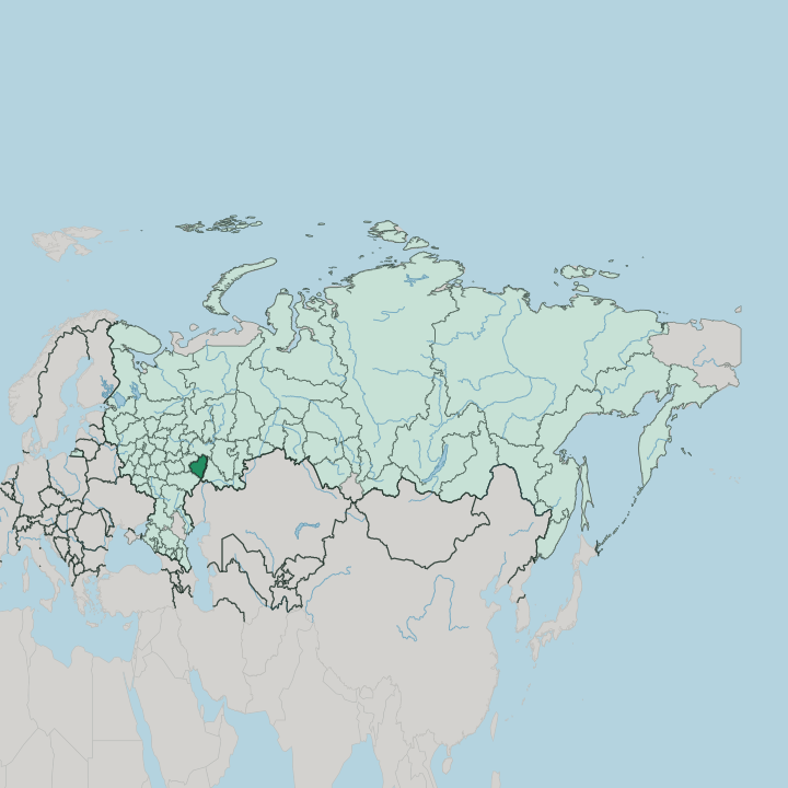Map showing Samara Oblast — In Russia