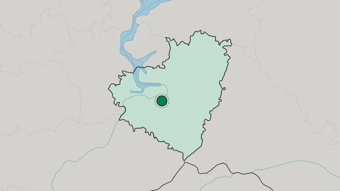 Map of Novokuybyshevsk in Russia