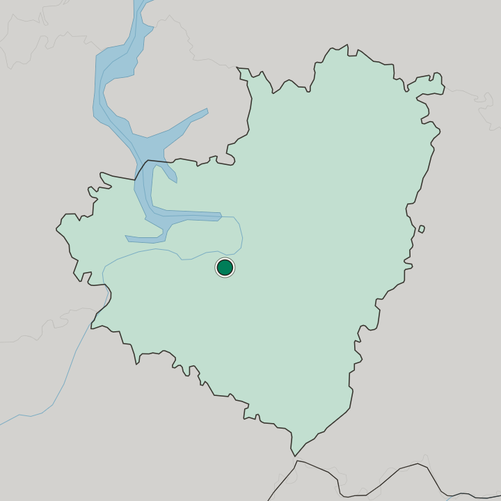 Map showing Novokuybyshevsk — In Samara Oblast