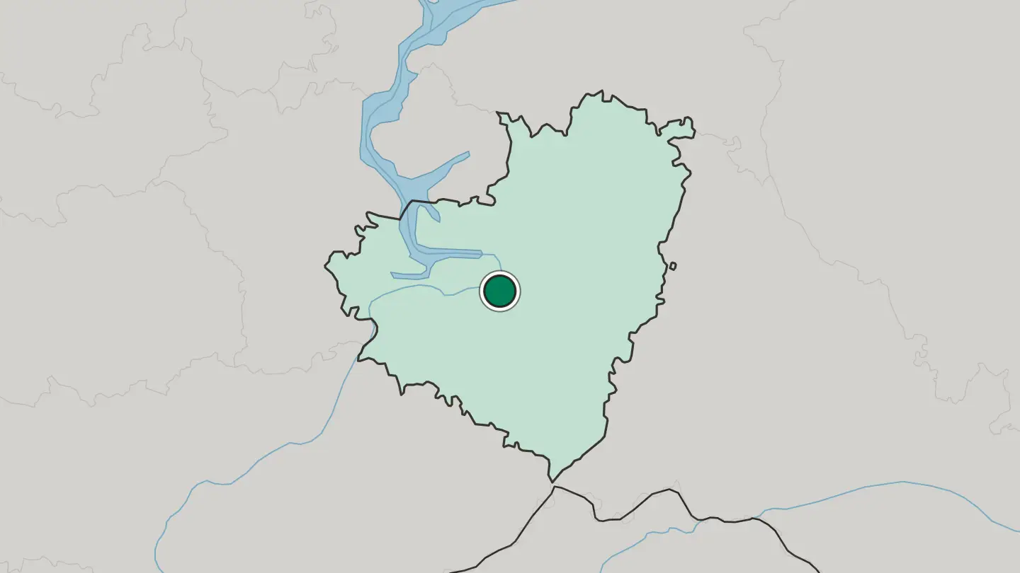 Map of Samara in Russia