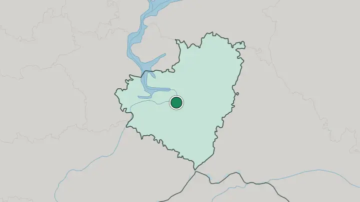 Map of Samara in Russia