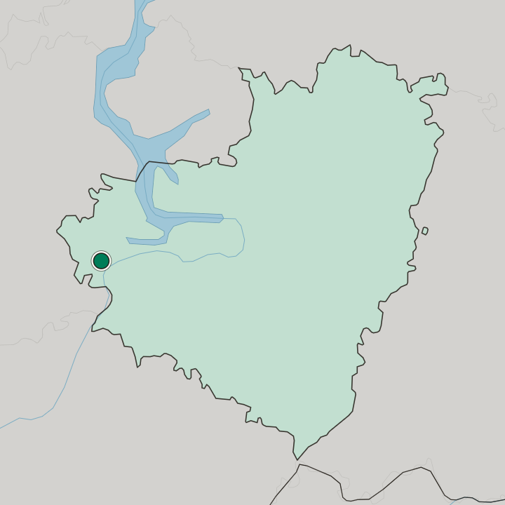 Map showing Syzran — In Samara Oblast