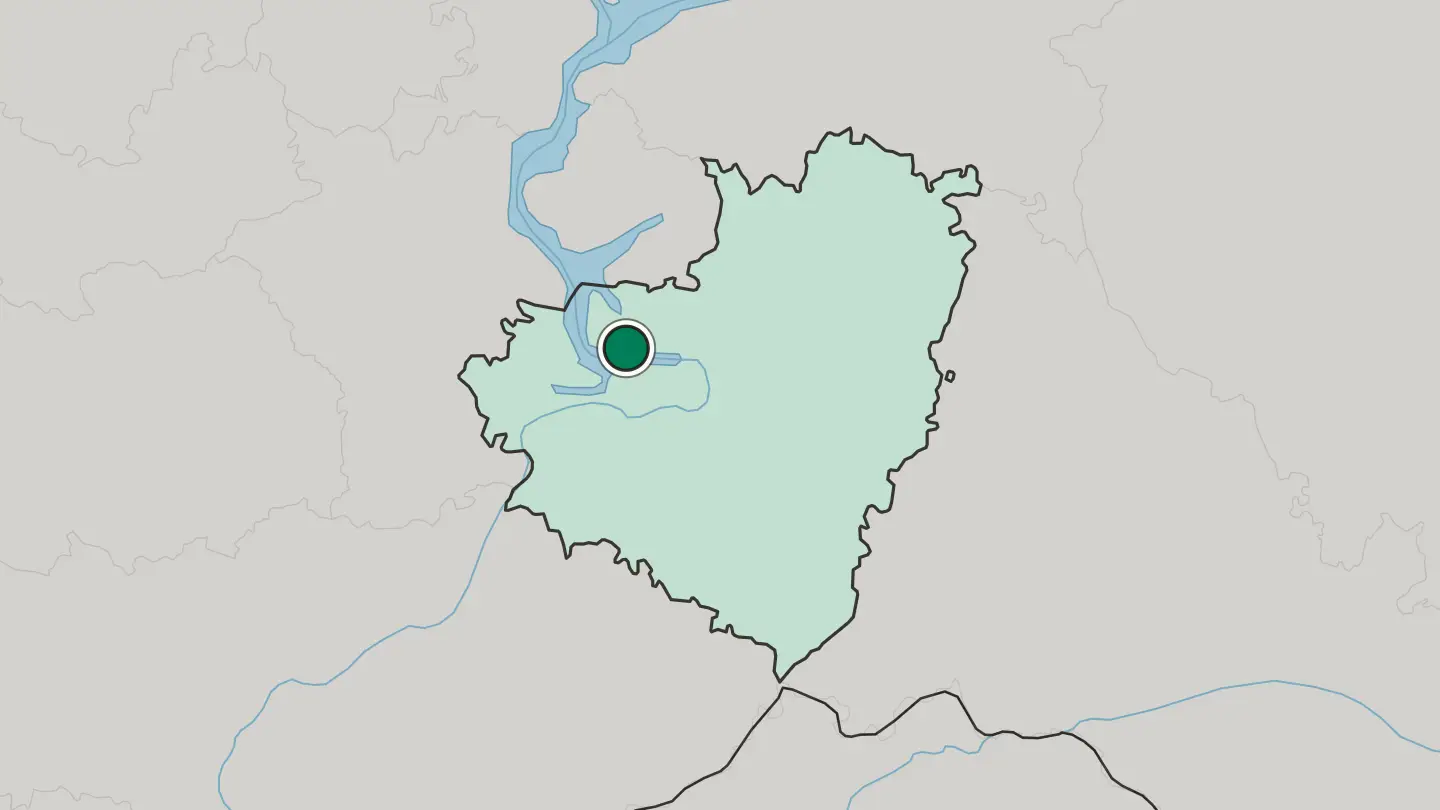 Map of Tolyatti in Russia
