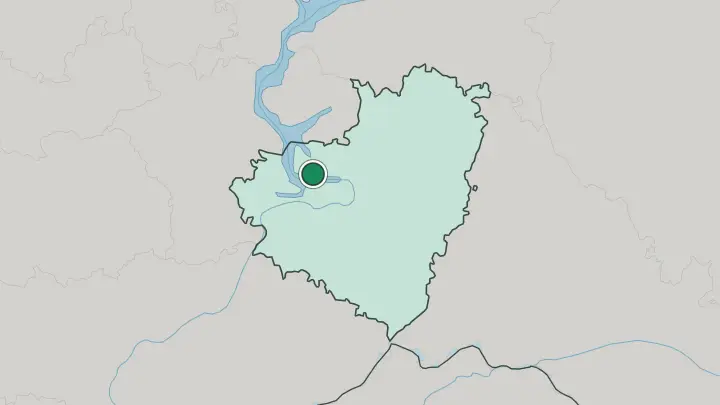 Map of Tolyatti in Russia