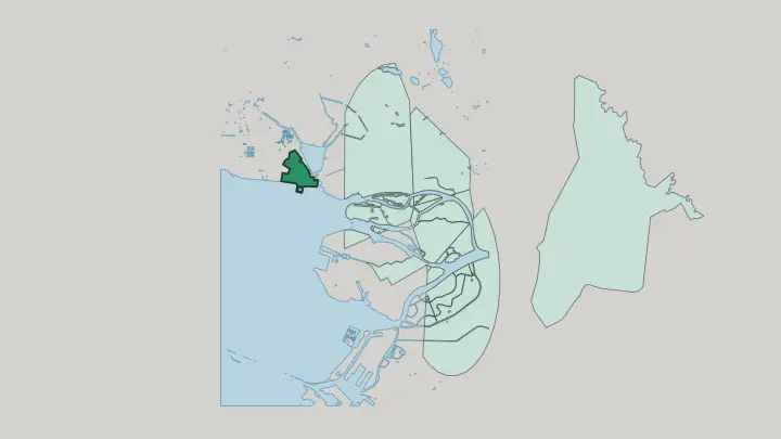 Map of Lakhtinskiy in Saint Petersburg