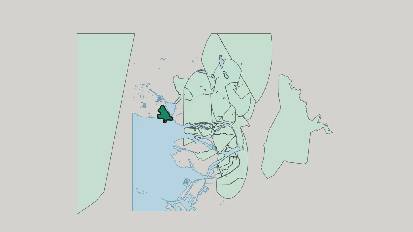 Map of Lakhtinskiy in Saint Petersburg