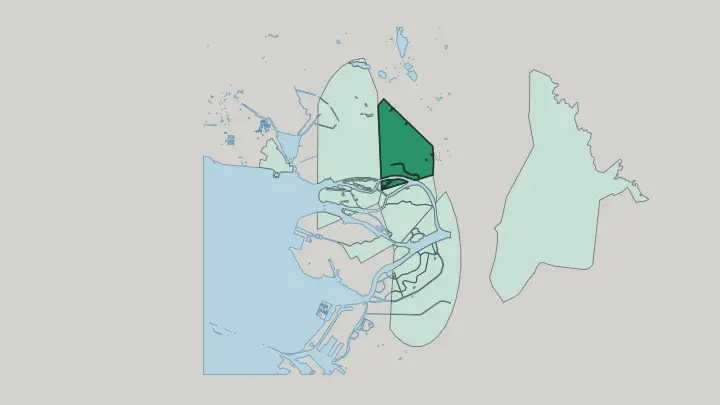 Map of Novaya Derevnya in Saint Petersburg