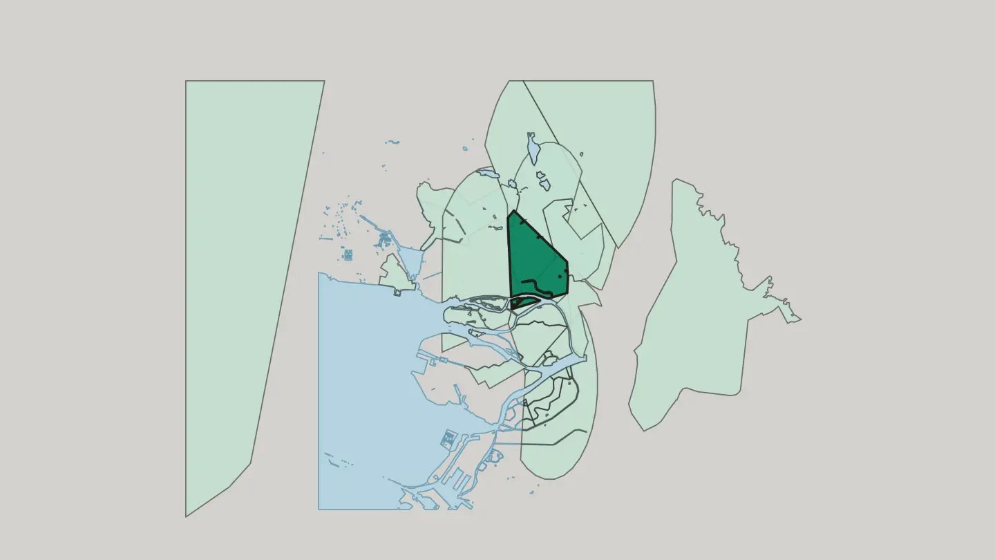 Map of Novaya Derevnya in Saint Petersburg
