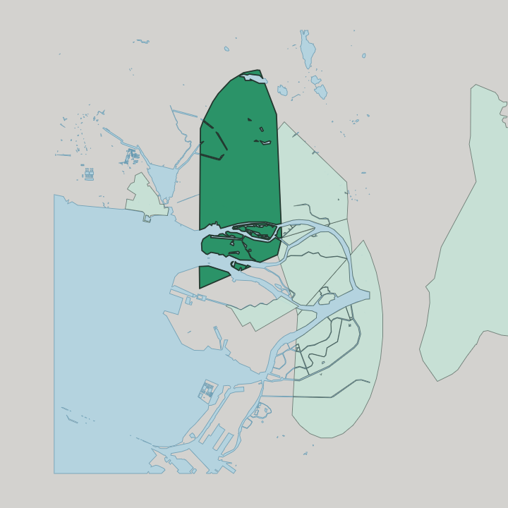 Map showing Staraya Derevnya — In Saint Petersburg