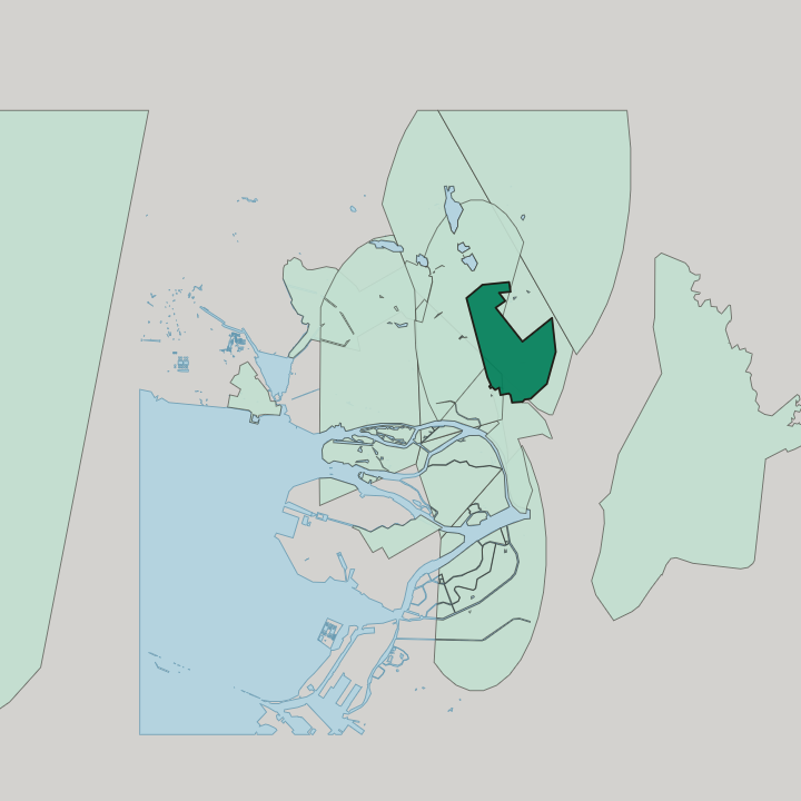 Map showing Svetlanovskiy — In Saint Petersburg