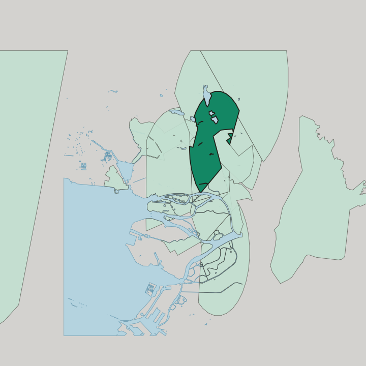 Map showing Udel’naya — In Saint Petersburg