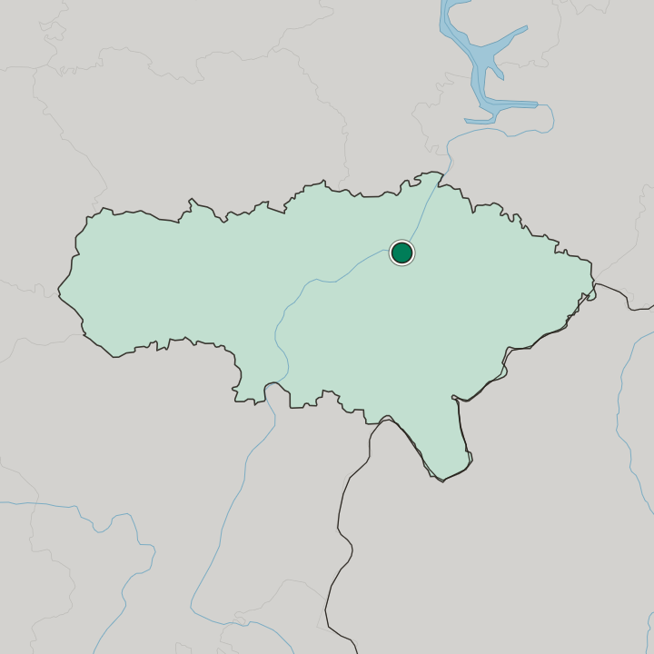 Map showing Balakovo — In Saratovskaya Oblast