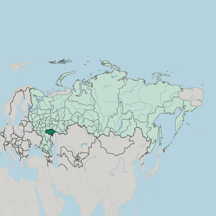 Map showing Saratovskaya Oblast — In Russia