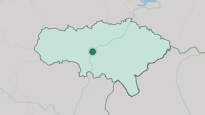 Map of Saratov in Russia
