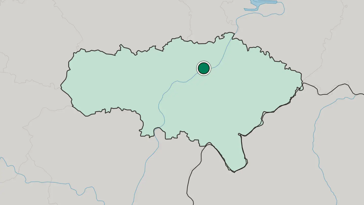 Map of Vol’sk in Russia