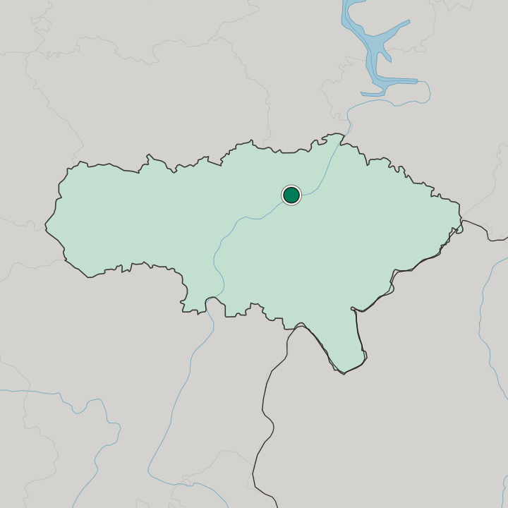 Map showing Vol’sk — In Saratovskaya Oblast