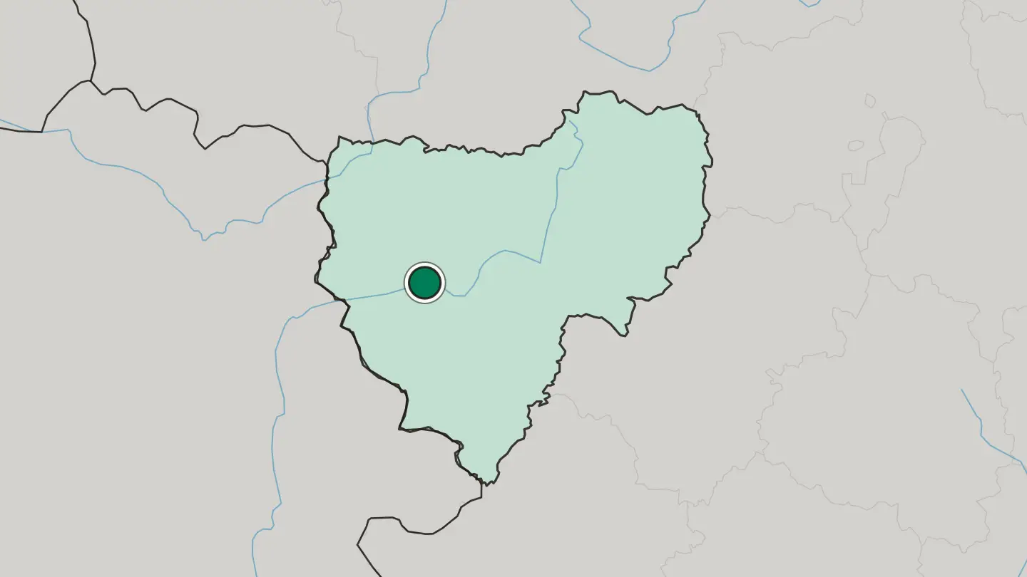 Map of Smolensk in Russia