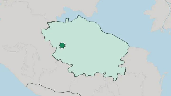 Map of Stavropol in Russia