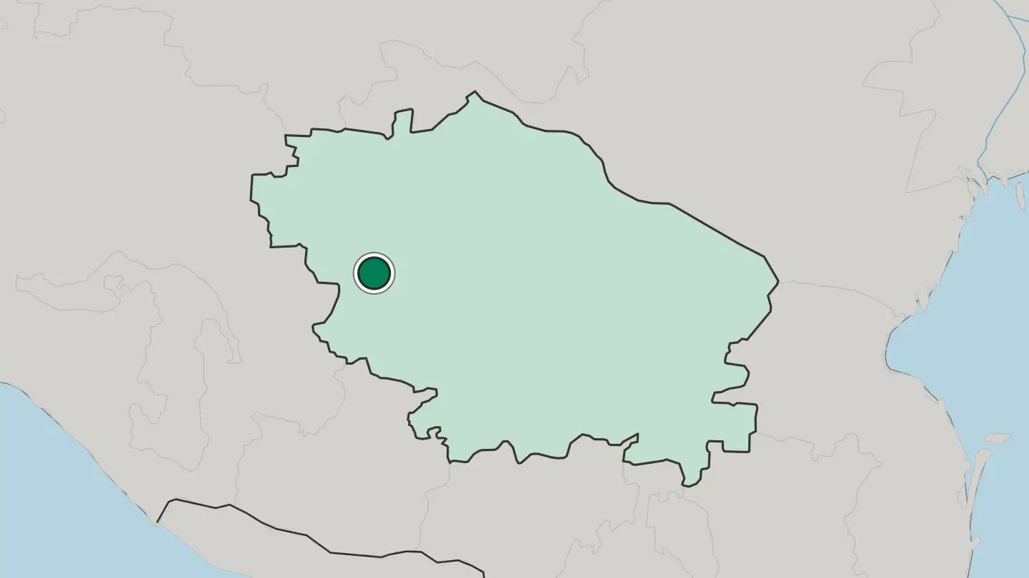 Map of Stavropol in Russia