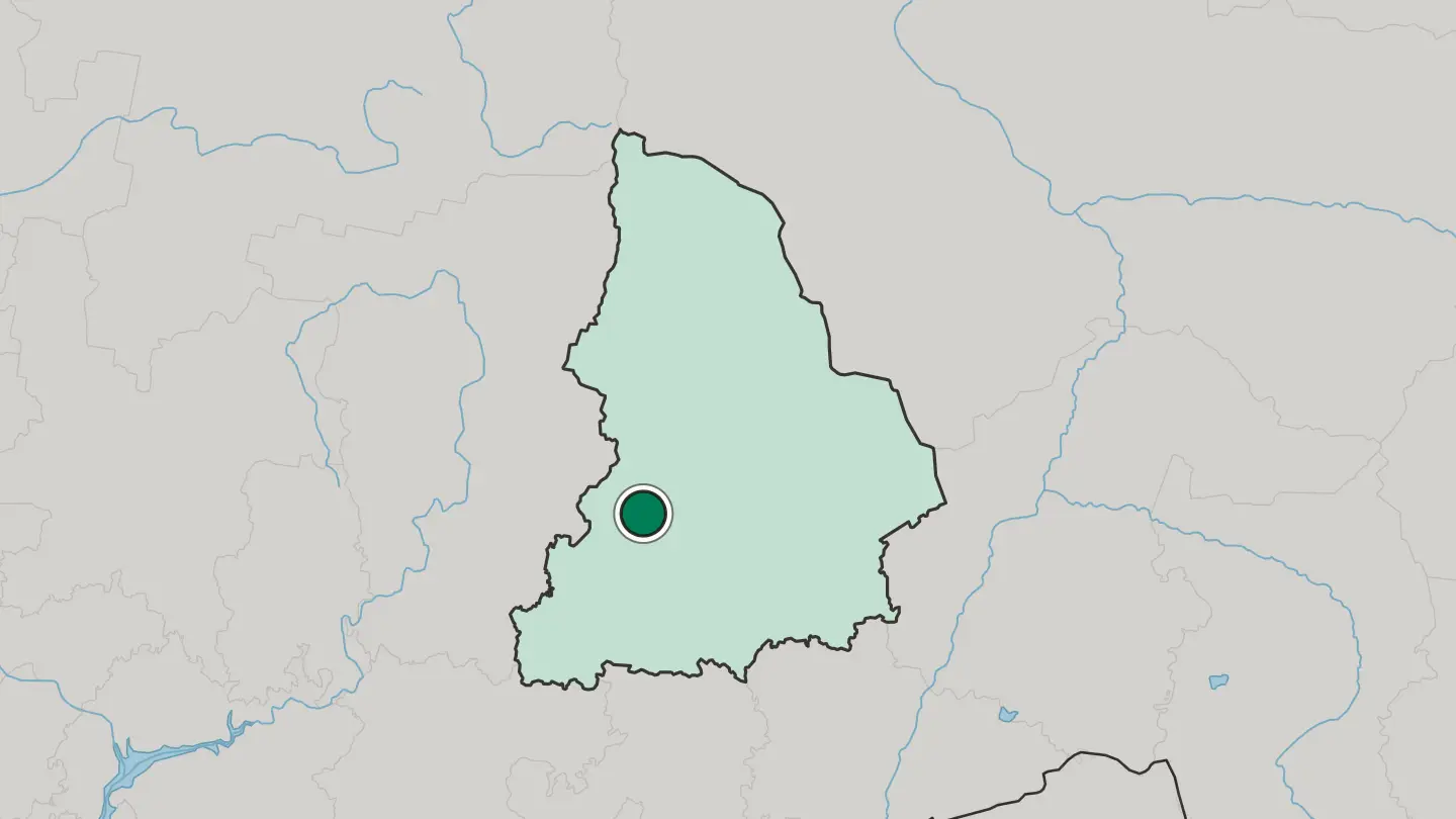 Map of Nizhny Tagil in Russia