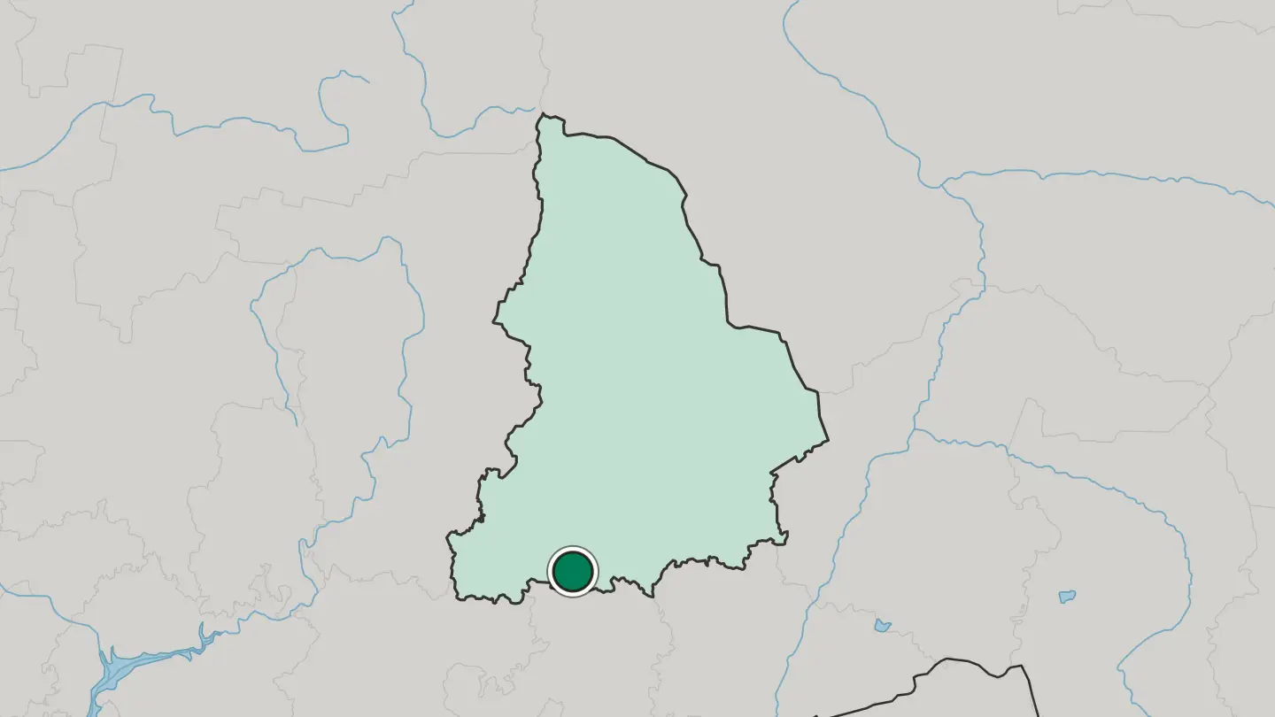 Map of Polevskoy in Russia