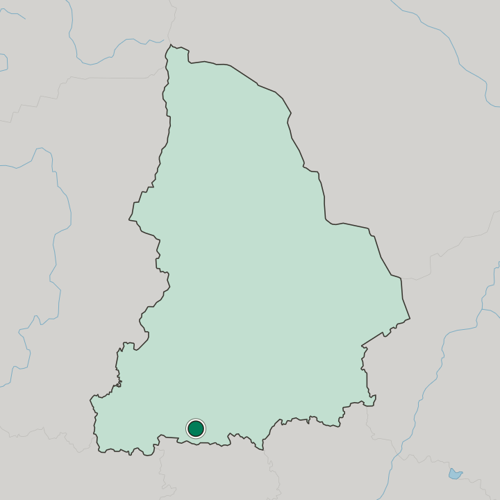 Map showing Polevskoy — In Sverdlovsk Oblast