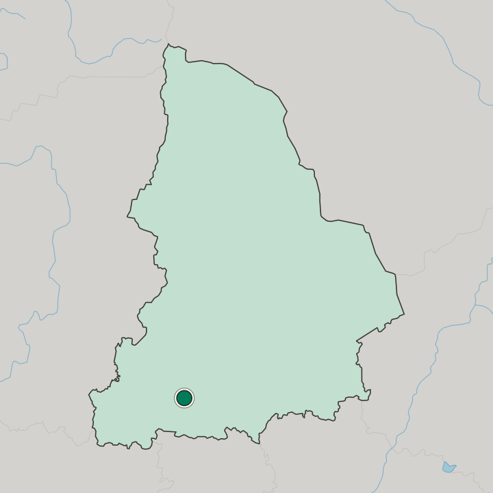 Map showing Revda — In Sverdlovsk Oblast