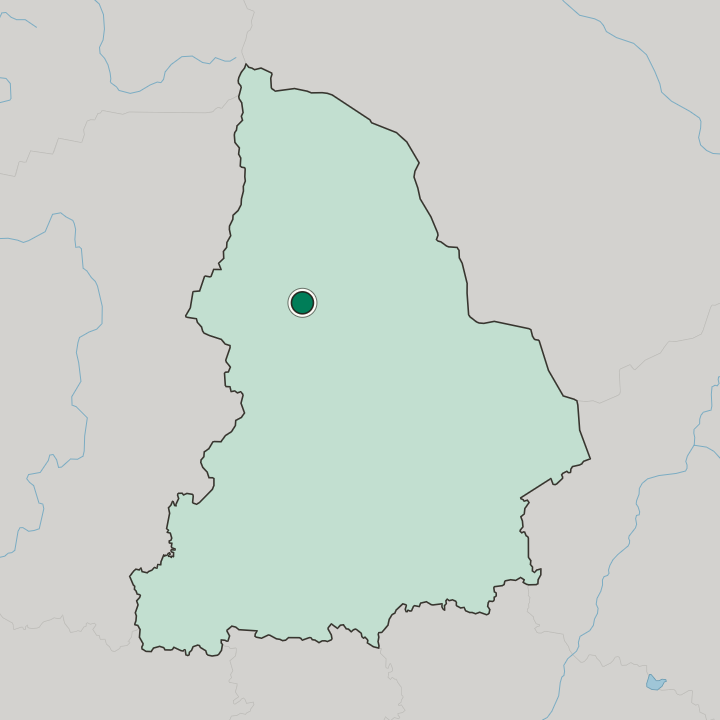 Map showing Serov — In Sverdlovsk Oblast