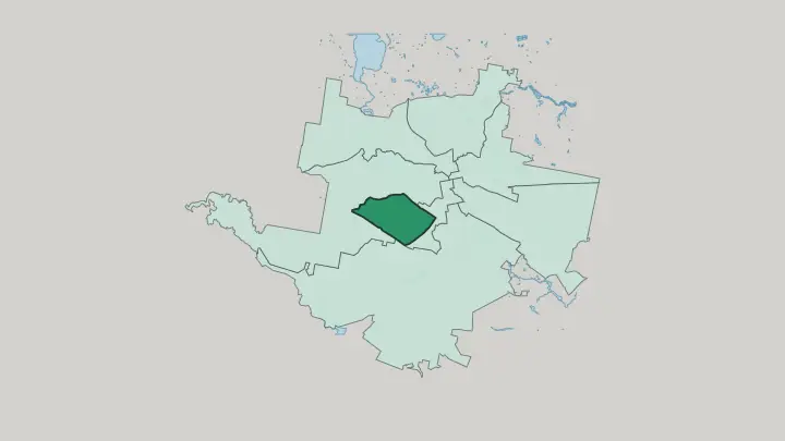 Map of Akademicheskiy District in Yekaterinburg