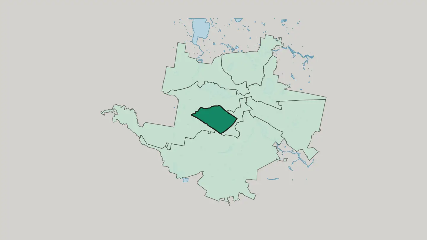 Map of Akademicheskiy District in Yekaterinburg
