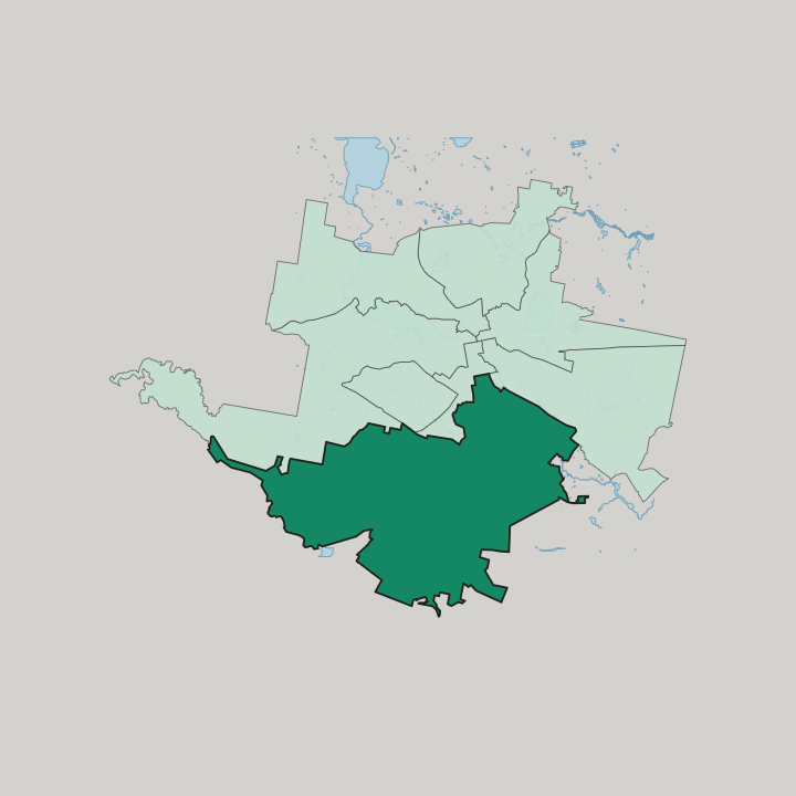 Map showing Chkalovski district — In Yekaterinburg