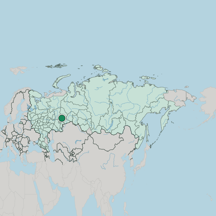 Map showing Akademicheskiy District — In Russia