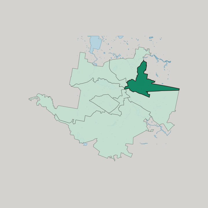Map showing Kirovski district — In Yekaterinburg