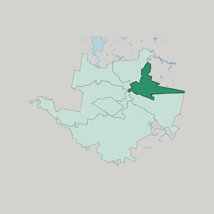 Map showing Kirovski district — In Yekaterinburg