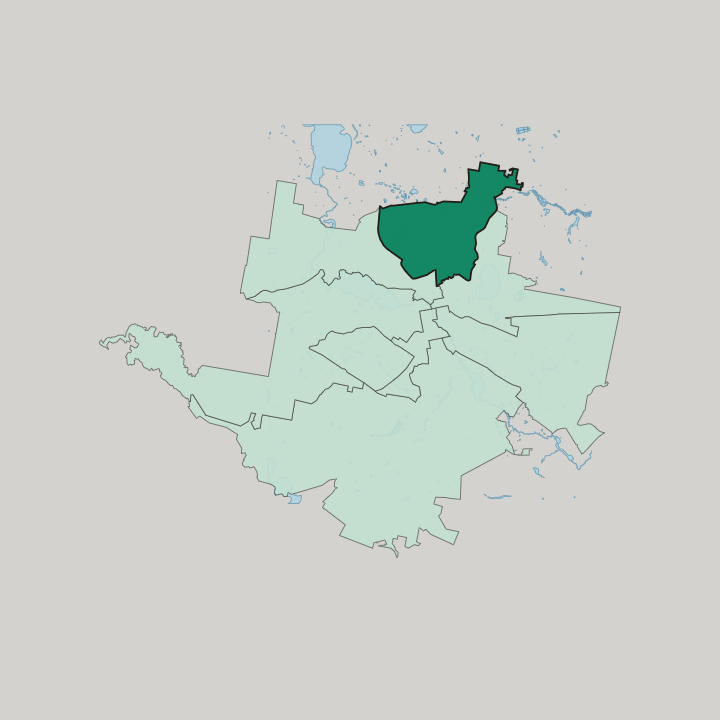Map showing Ordzonikidsevski district — In Yekaterinburg