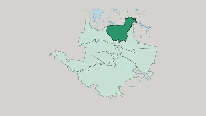 Map of Ordzonikidsevski district in Yekaterinburg