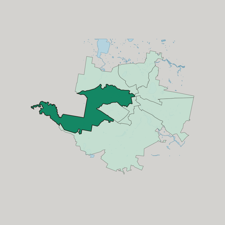 Map showing Verch-Isetski district — In Yekaterinburg