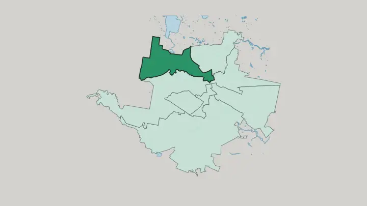 Map of Zheleznodorozhniy District in Yekaterinburg