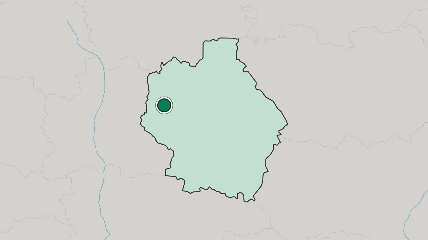 Map of Michurinsk in Russia